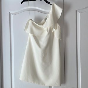 Off white one-shoulder dress